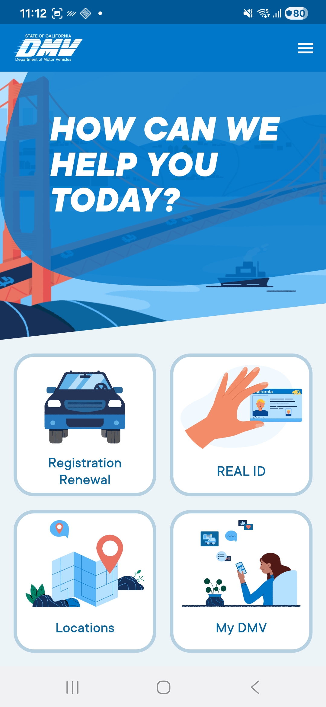 CA DMV App Screenshot